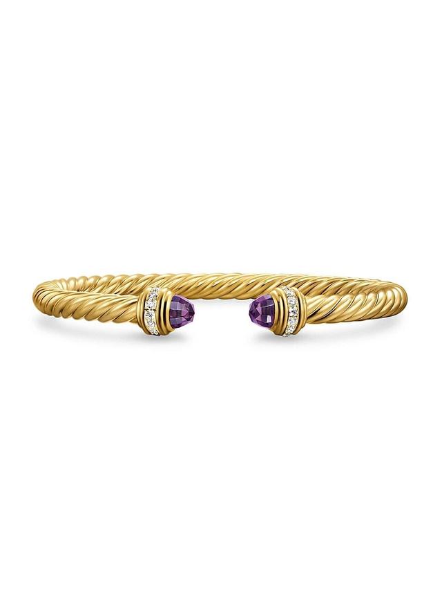 Womens Classic Cablespira Bracelet in 18K Yellow Gold Product Image