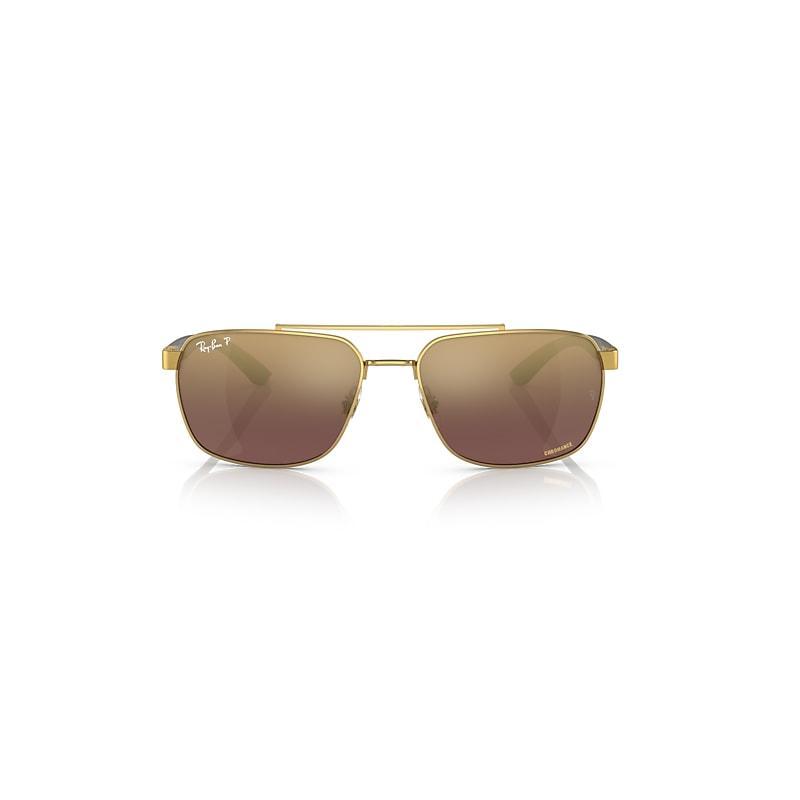 Ray-Ban 59mm Gradient Polarized Rectangular Sunglasses Product Image