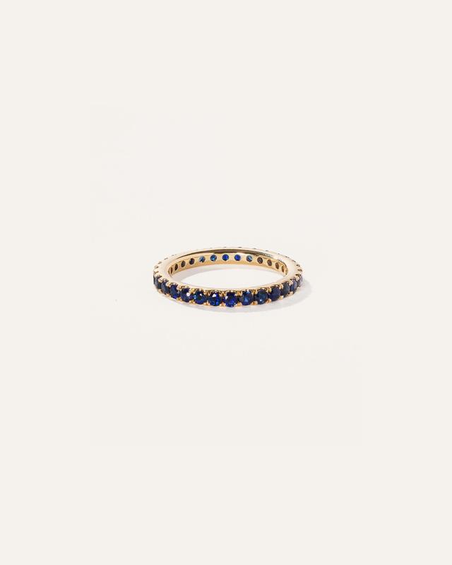 14k Gold Gemstone Pave Eternity Band Product Image