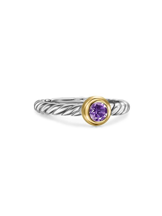 Womens Petite Cable Ring in Sterling Silver Product Image