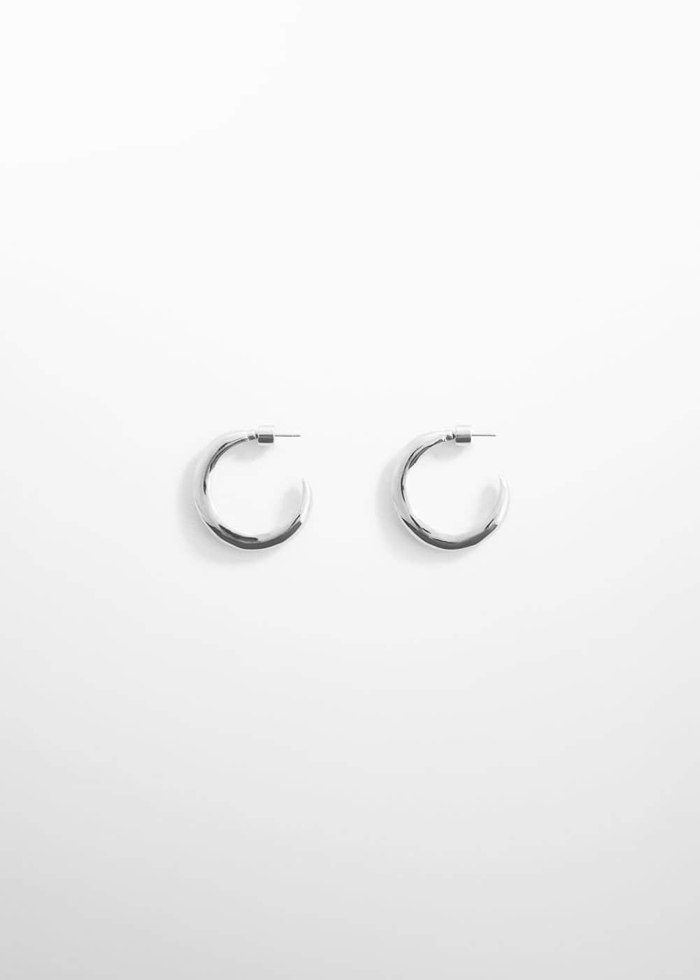 MANGO - Twisted hoop earrings - One size - Women Product Image