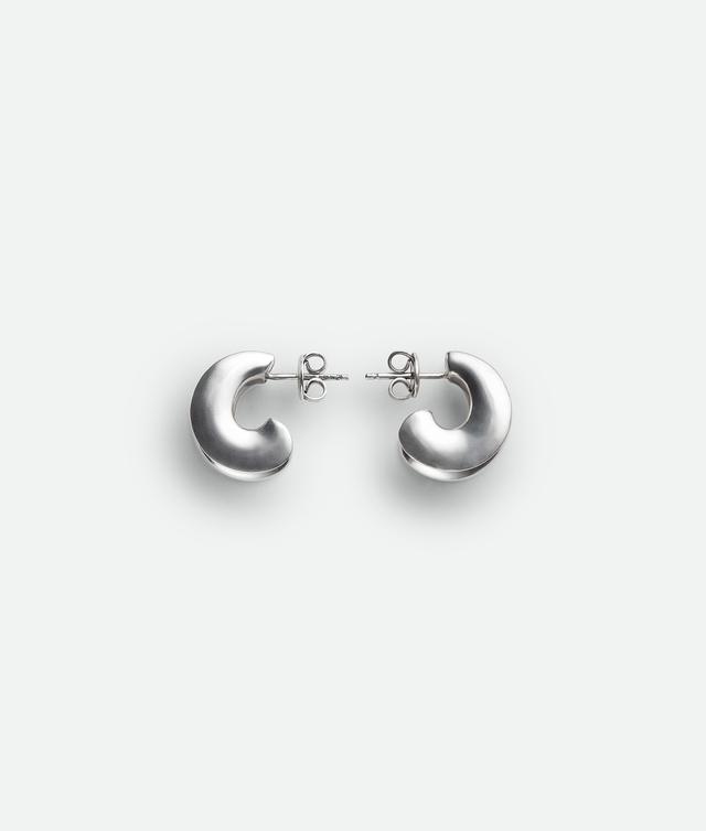 Women's Small H Beam Earrings in Silver Product Image