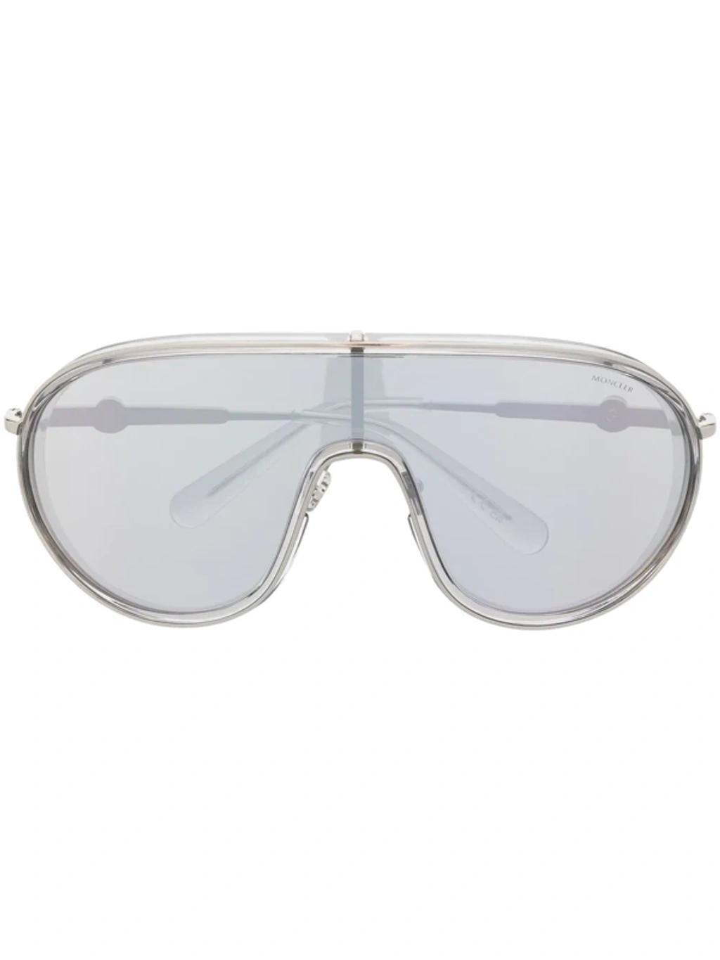 Vangarde Metal Shield Sunglasses In Silver Silver Mirror Product Image