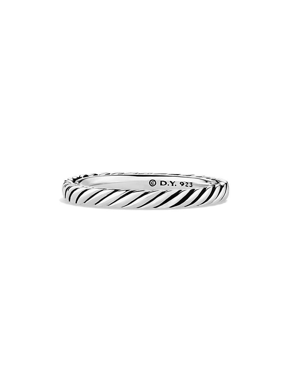 Womens Cable Collectibles Stack Ring in Sterling Silver Product Image