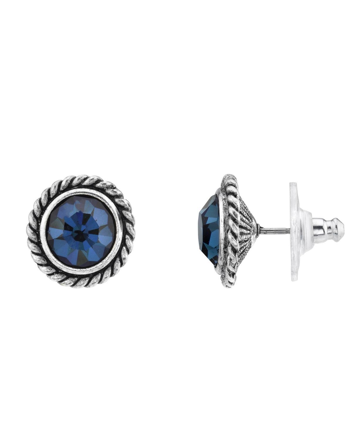 2028 Silver-Tone Stud Earrings Product Image