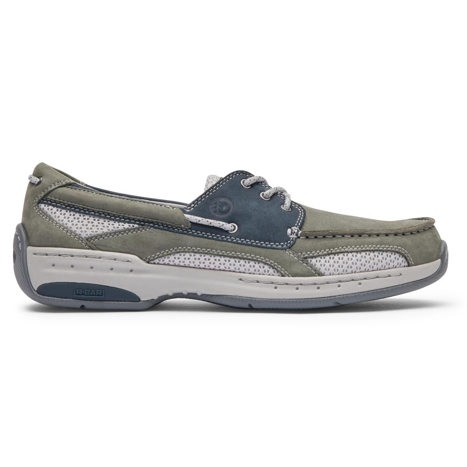 Dunham Captain (Navy Nubuck) Men's Slip on Shoes Product Image