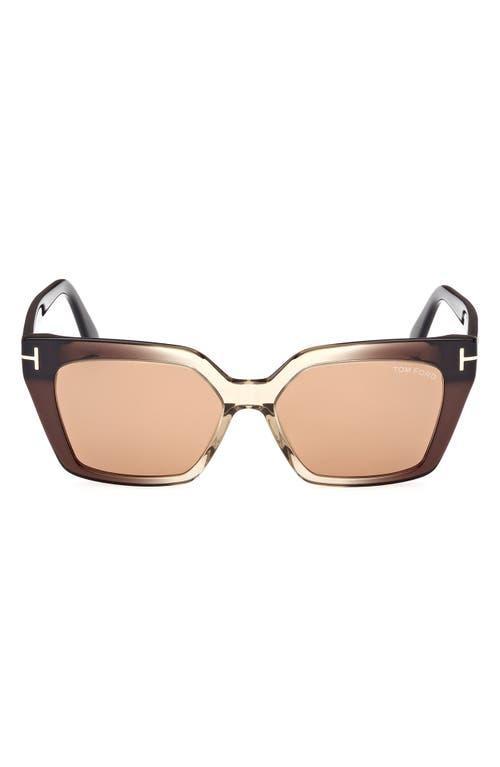 TOM FORD Winona 53mm Gradient Polarized Cat Eye Sunglasses Product Image