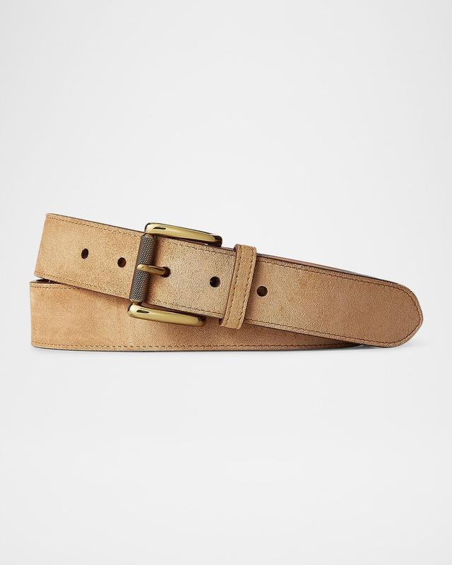 Mens Suede Roller-Buckle Belt Product Image