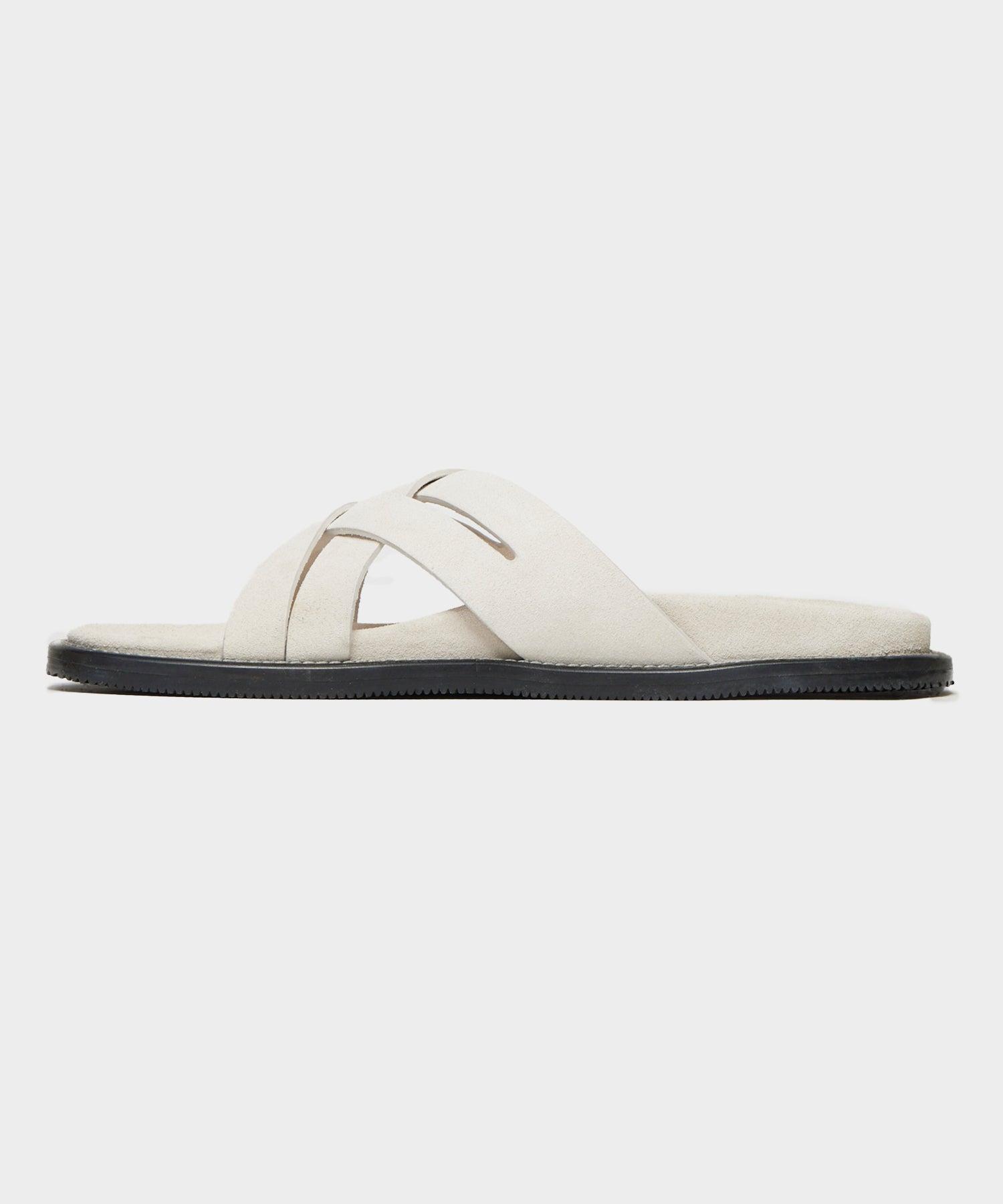 Nomad Suede Multi-Cross Sandal in Ivory Product Image