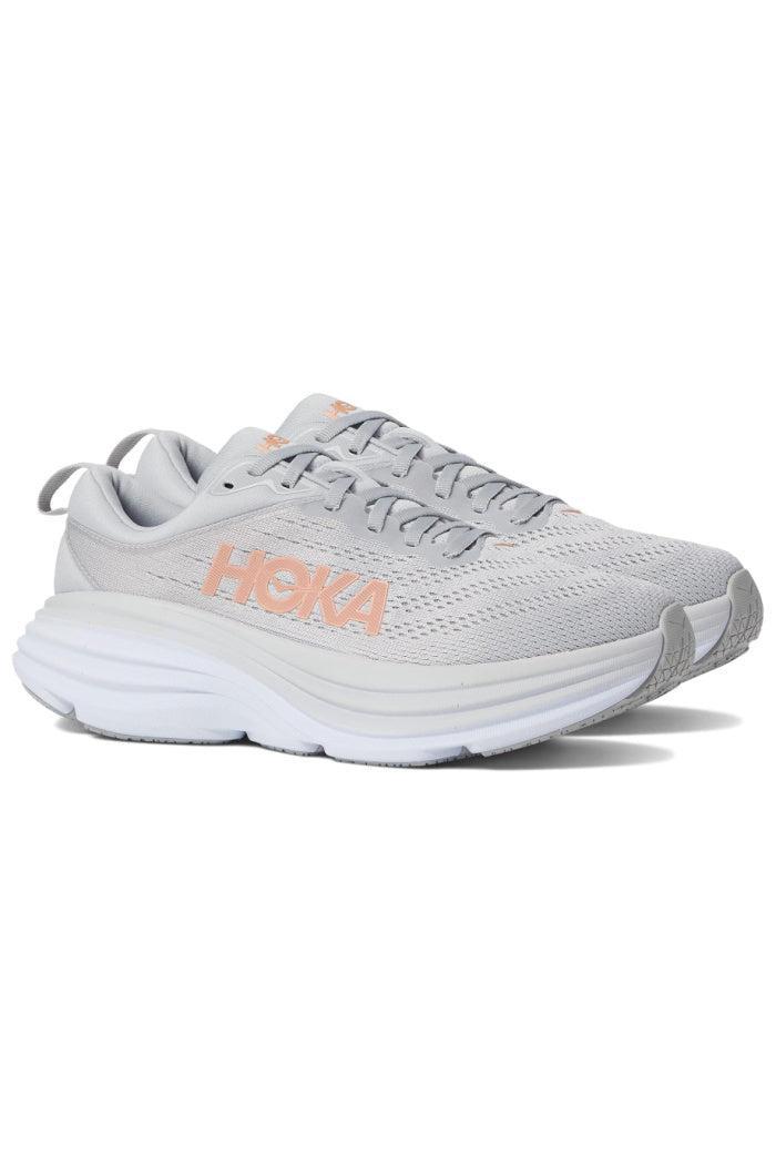 WOMEN'S HOKA BONDI 8 IN BLACK/WHITE MEDIUM WIDTH Female Product Image