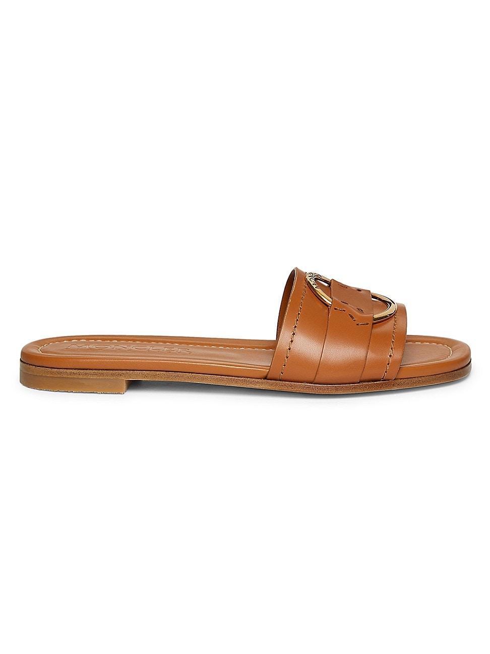 Womens Bell Leather Slides Product Image