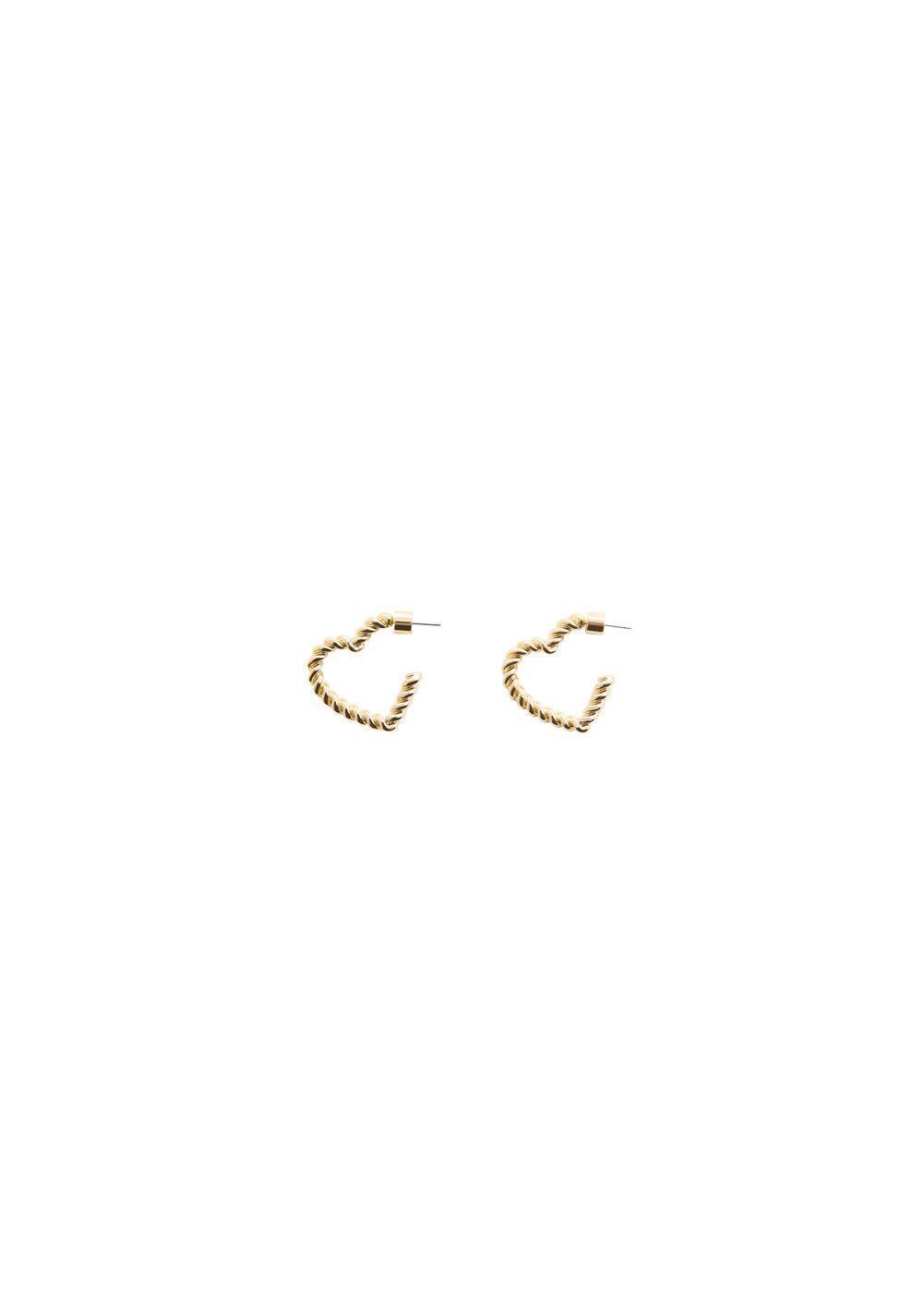 MANGO - Heart-shape earrings - One size - Women Product Image