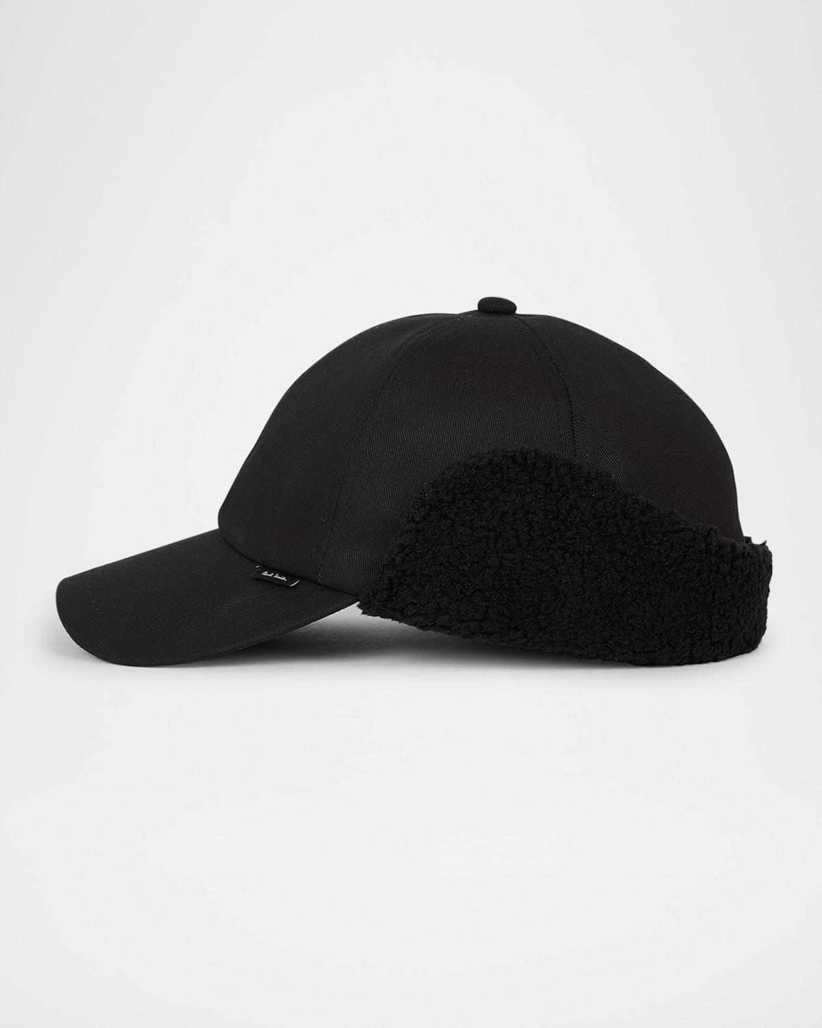 Men's Faux Shearling Ear Flap Baseball Cap Product Image