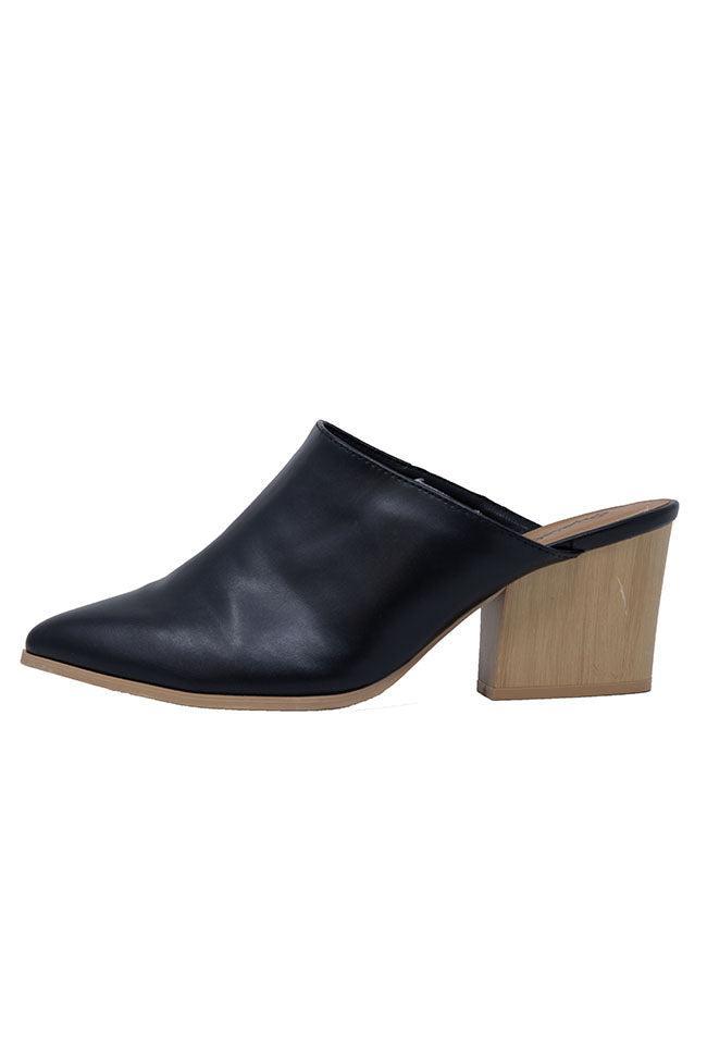 Madison Black Pointed Toe Heeled Mules Product Image