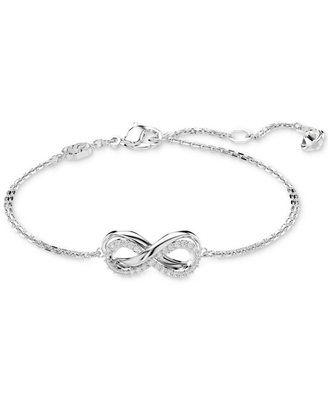 Swarovski Rhodium-Plated Pave Infinity Link Bracelet Product Image