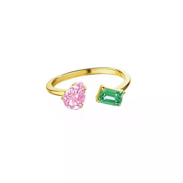 House of Frosted 14k Gold Over Silver Pink Topaz & Peridot Meeting Ring, Womens Gold Tone Product Image