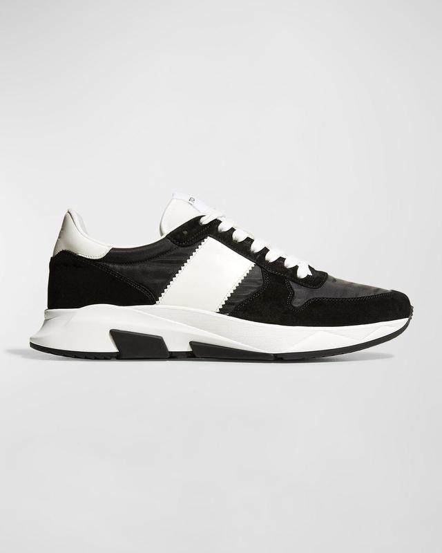 Mens Jagga Tonal Nylon & Suede Trainer Sneakers Product Image