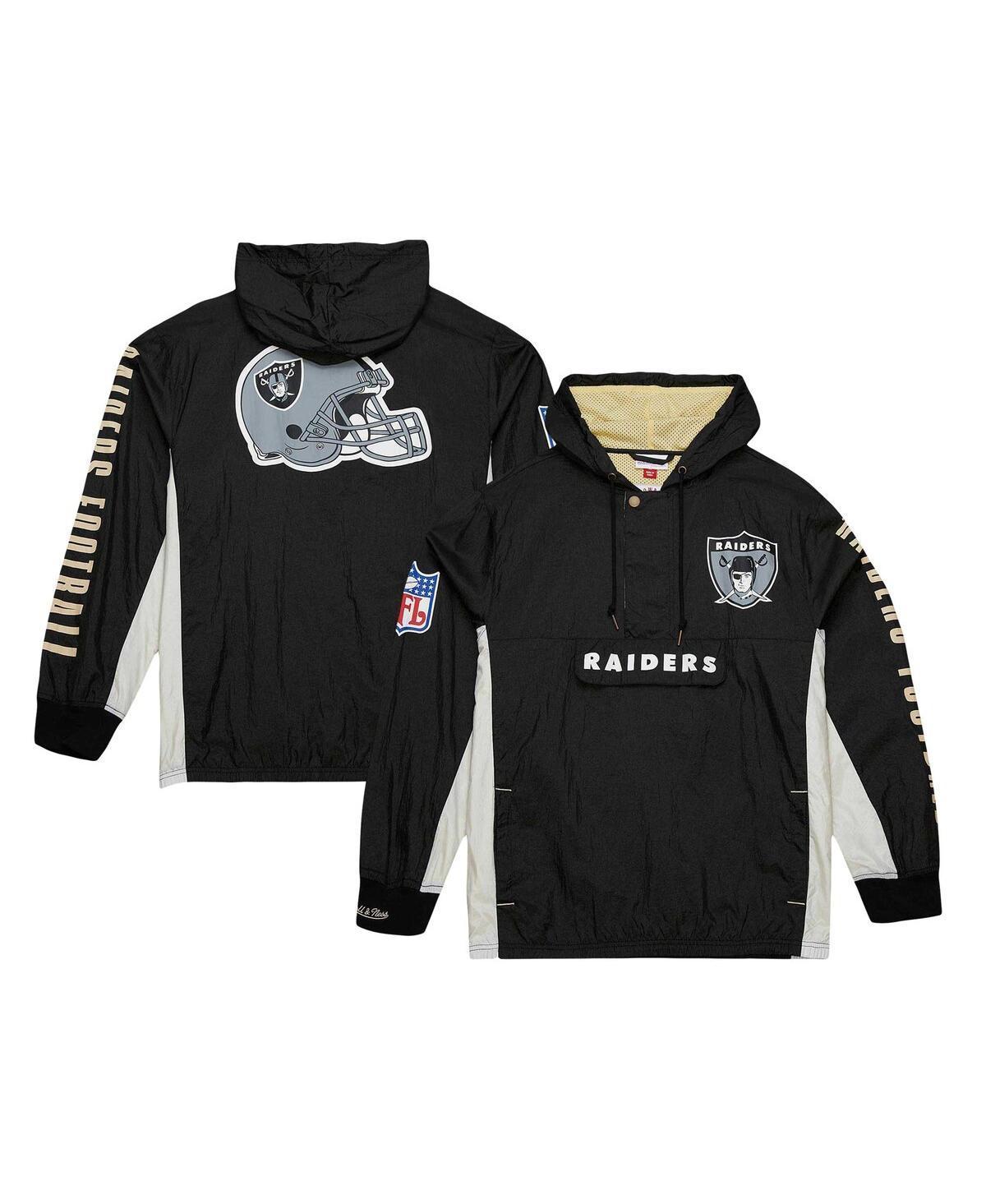 Mens Mitchell & Ness Black Las Vegas Raiders Team OG 2.0 Anorak Vintage Logo Quarter-Zip Windbreaker Jacket Product Image