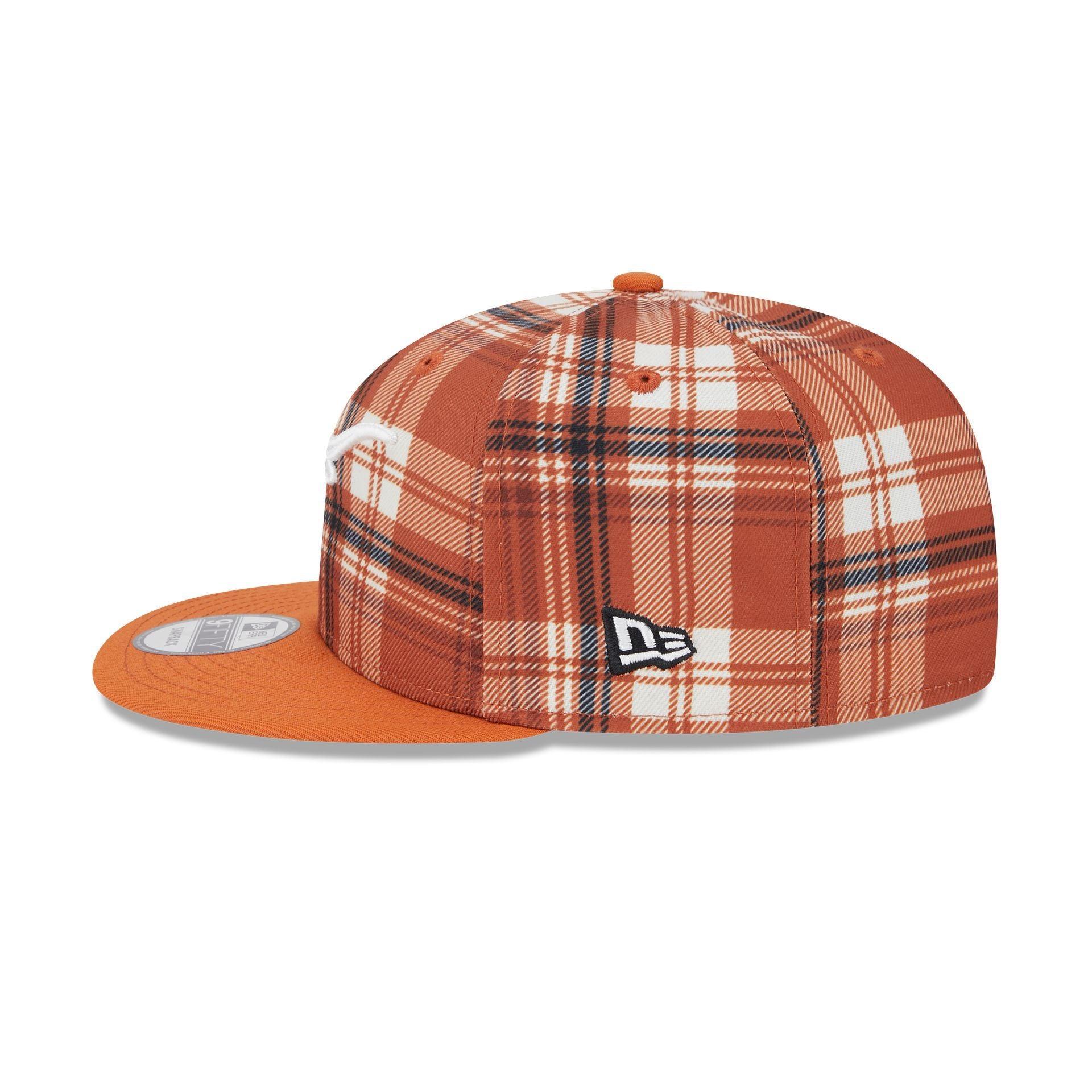 Texas Longhorns Plaid 9FIFTY Snapback Hat Male Product Image