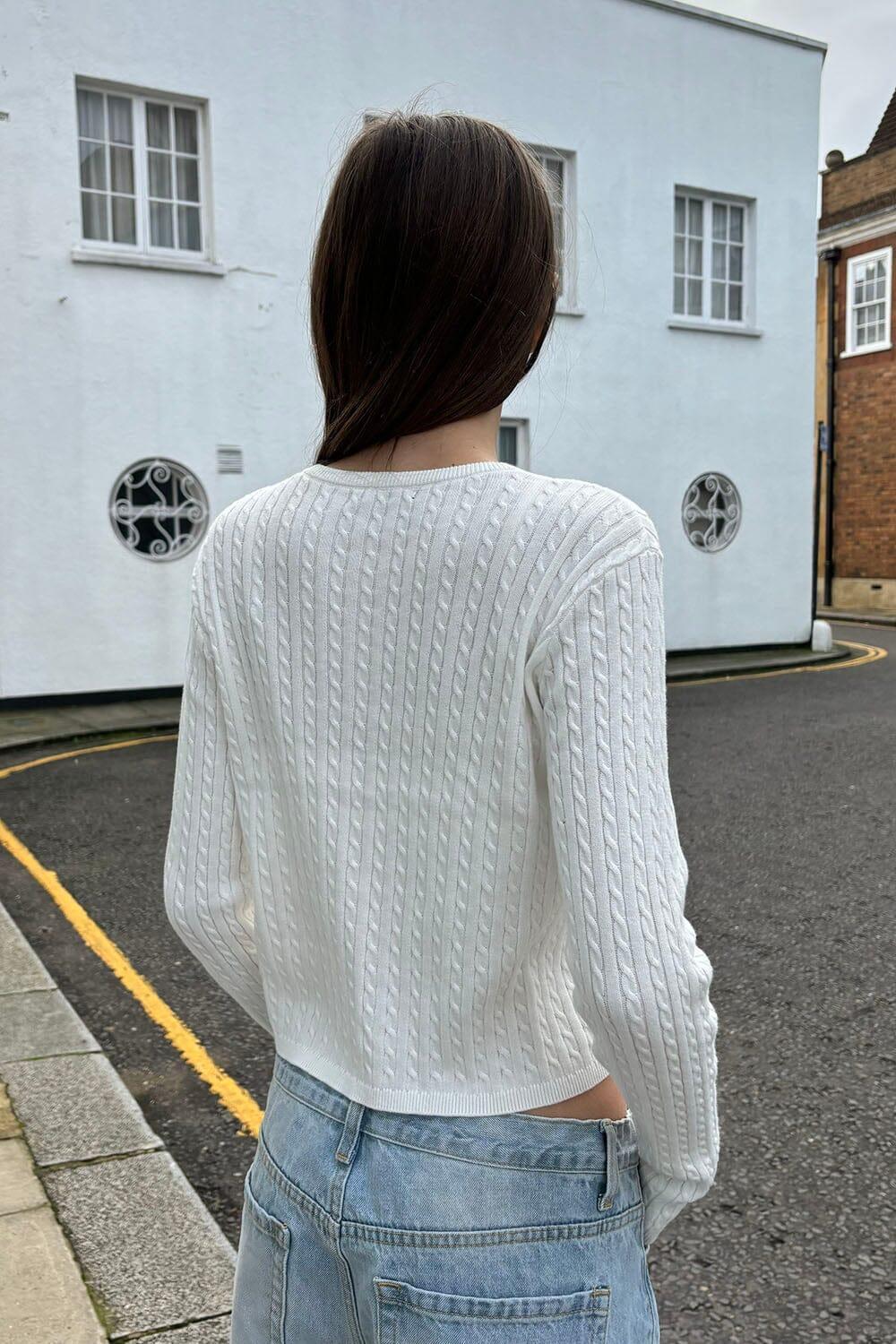 Zoe Cable Knit Cardigan Product Image