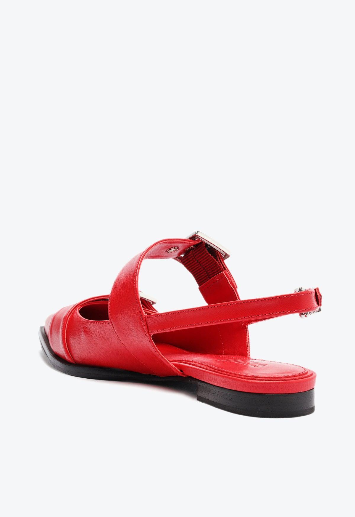 Darla Sling Leather Flat Female Product Image