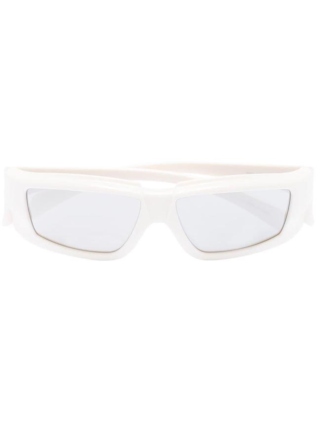 Rectangle-frame Sunglasses In Grau Product Image