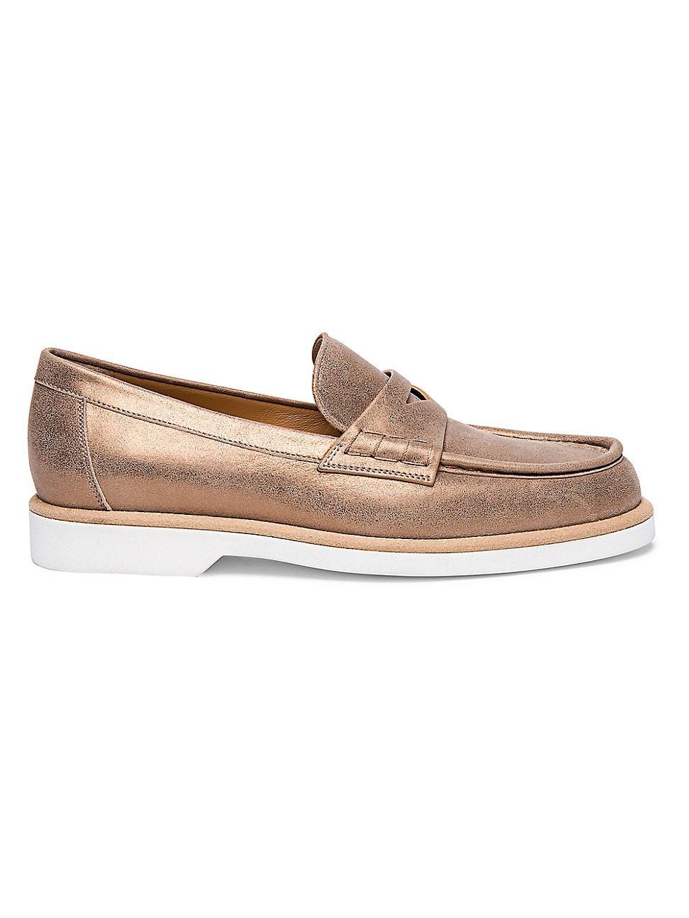 Gallery Metallic Casual Penny Loafers Product Image