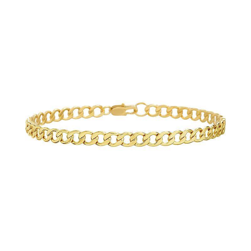 Paige Harper 14k Gold Over Recycled Brass Curb Chain Bracelet, Womens Gold Tone Product Image