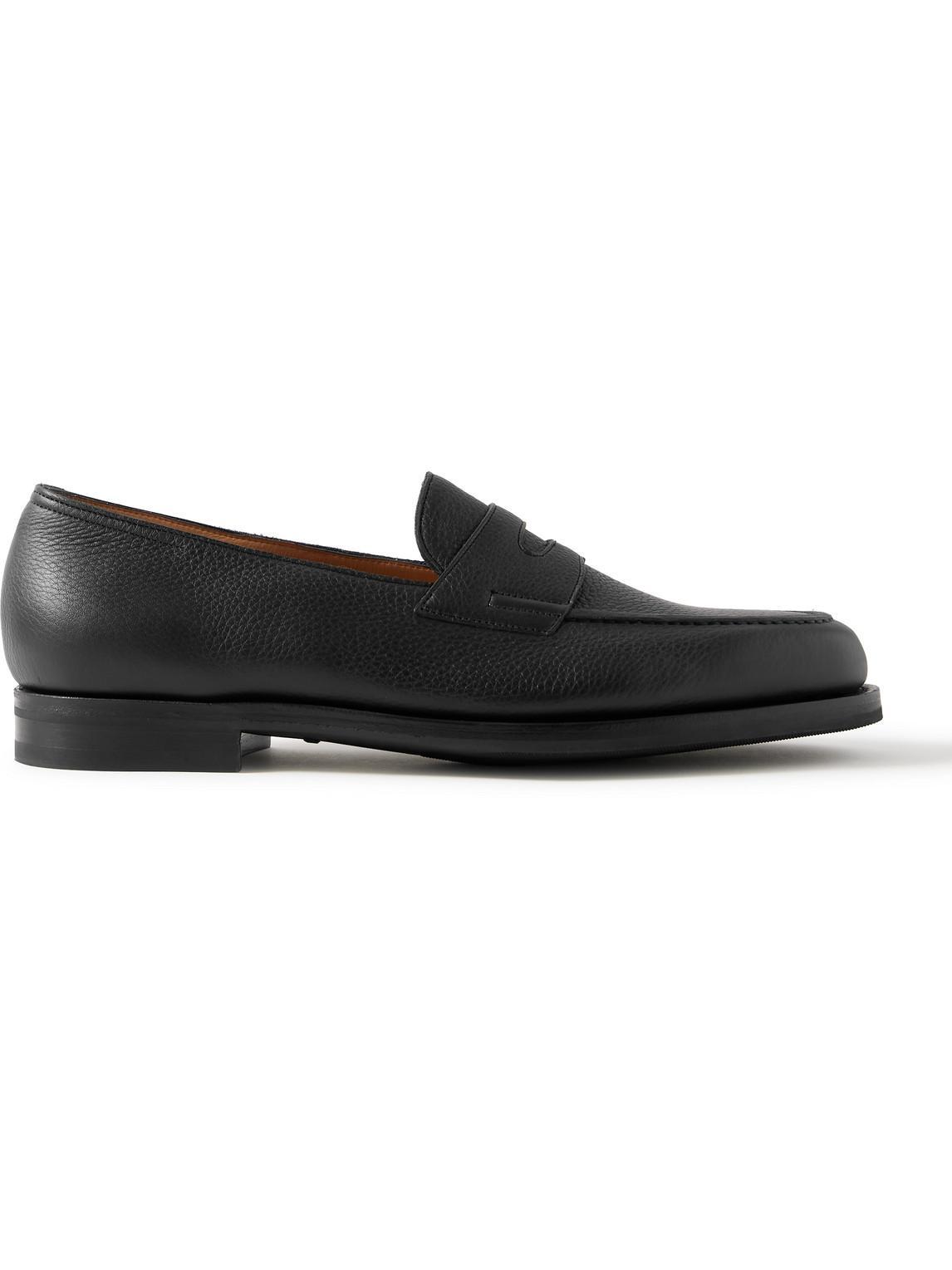 Lopez Full-grain Leather Penny Loafers In Black Product Image