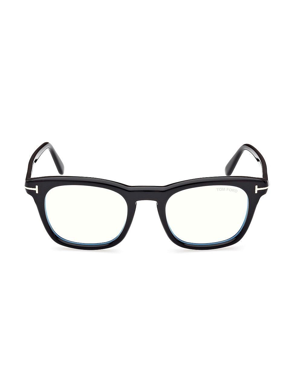 Mens 50MM Plastic Tortoiseshell Eyeglasses Product Image