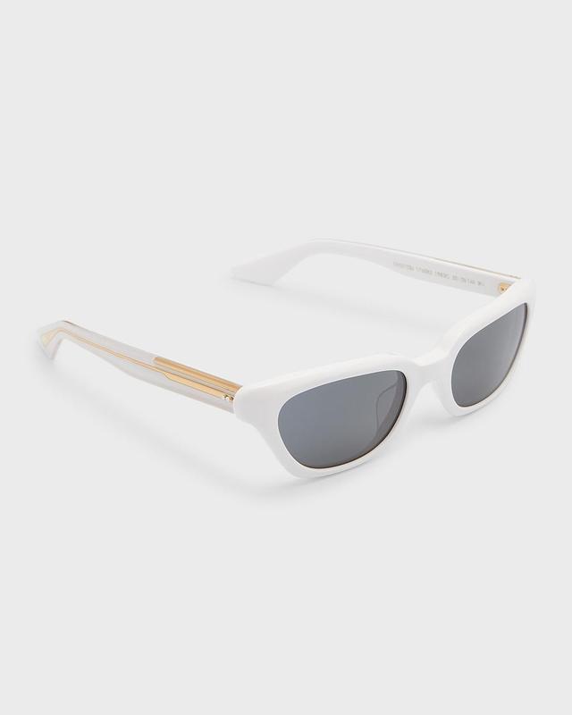 1983C White Acetate & Crystal Cat-Eye Sunglasses Product Image