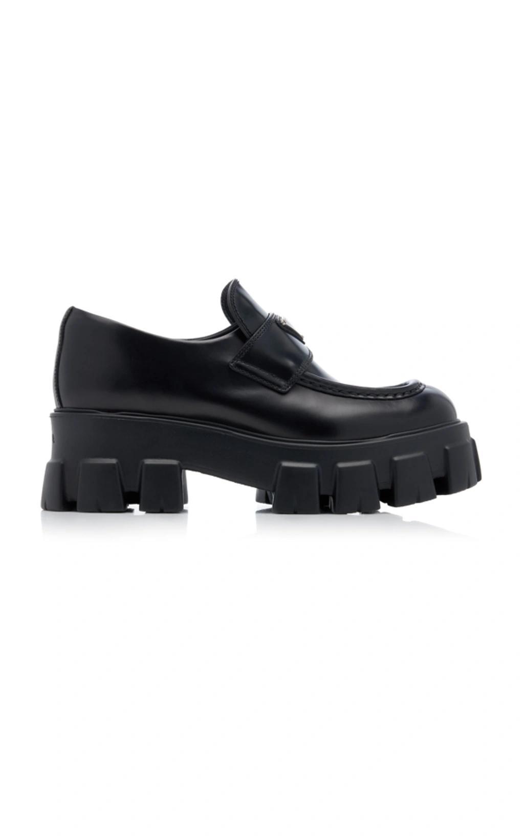 Monolith Leather Loafers In Black Product Image