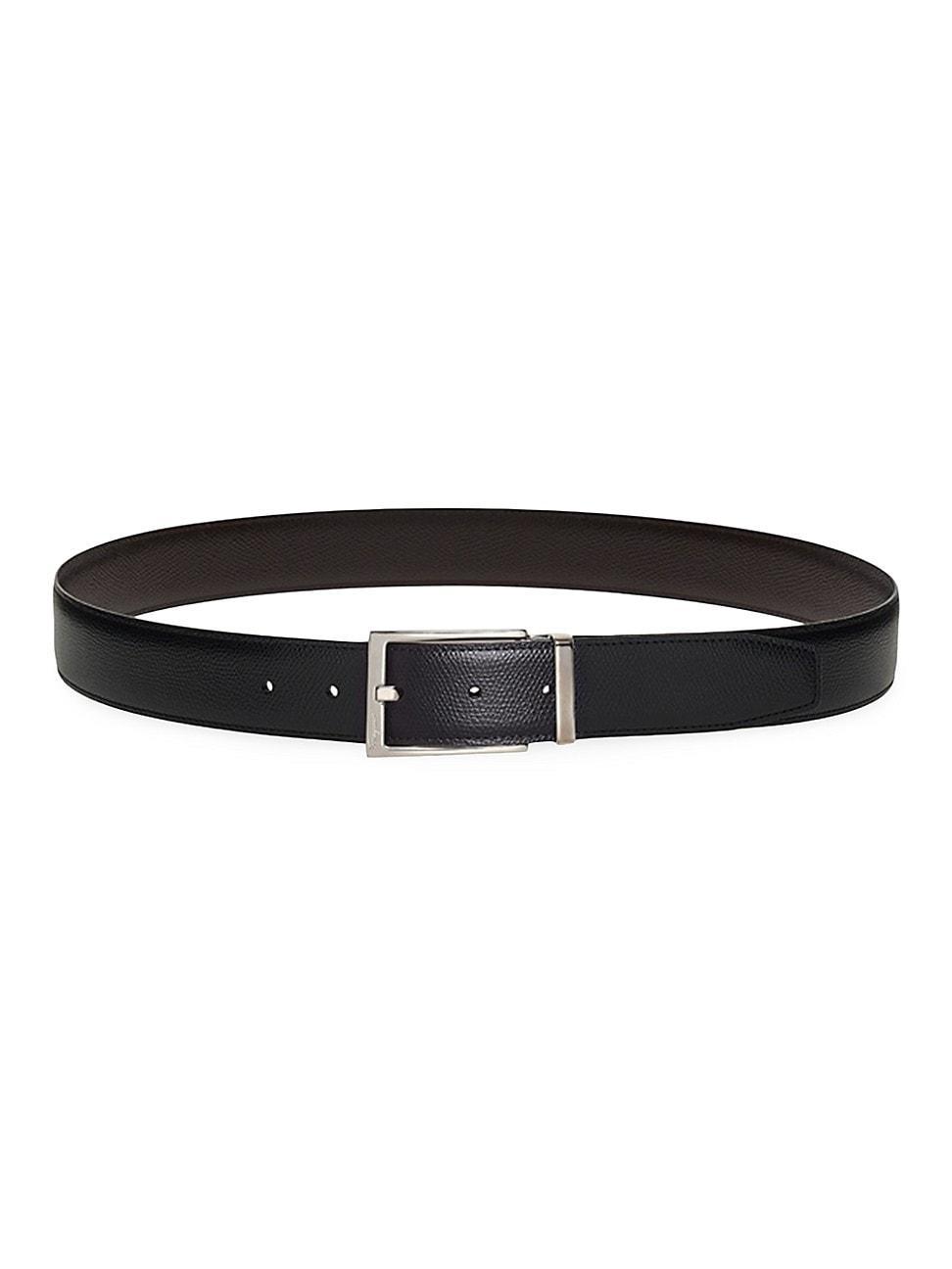 Mens Double Adjustable Leather Belt Product Image