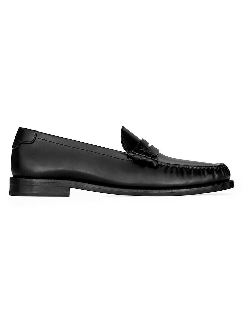 Saint Laurent Le Loafer Penny Slippers in Smooth Leather Product Image