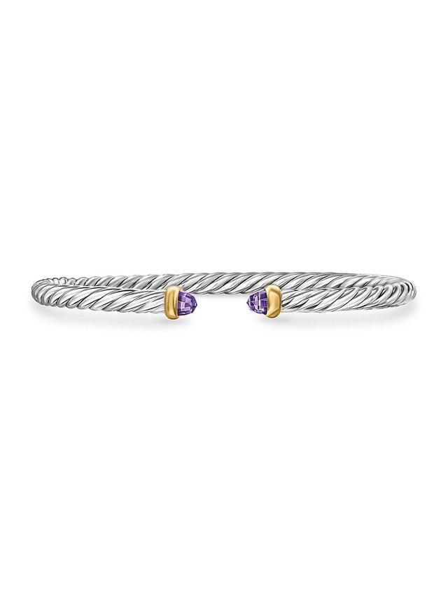 Womens Cable Flex Bracelet in Sterling Silver Product Image