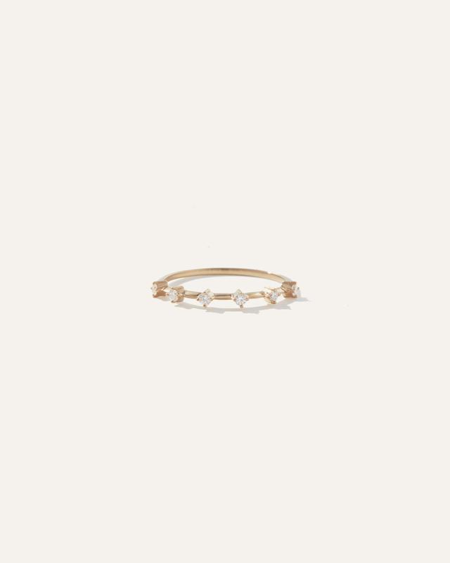 14k Gold Diamond Station Band Product Image