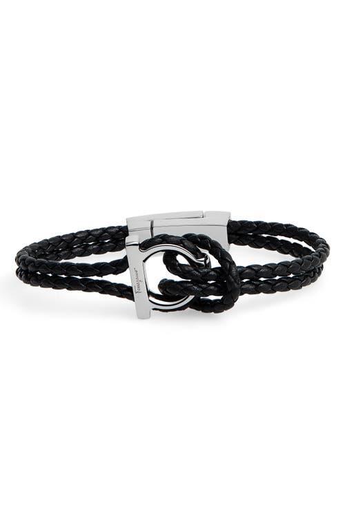 Salvatore Ferragamo Braided Leather Bracelet Product Image