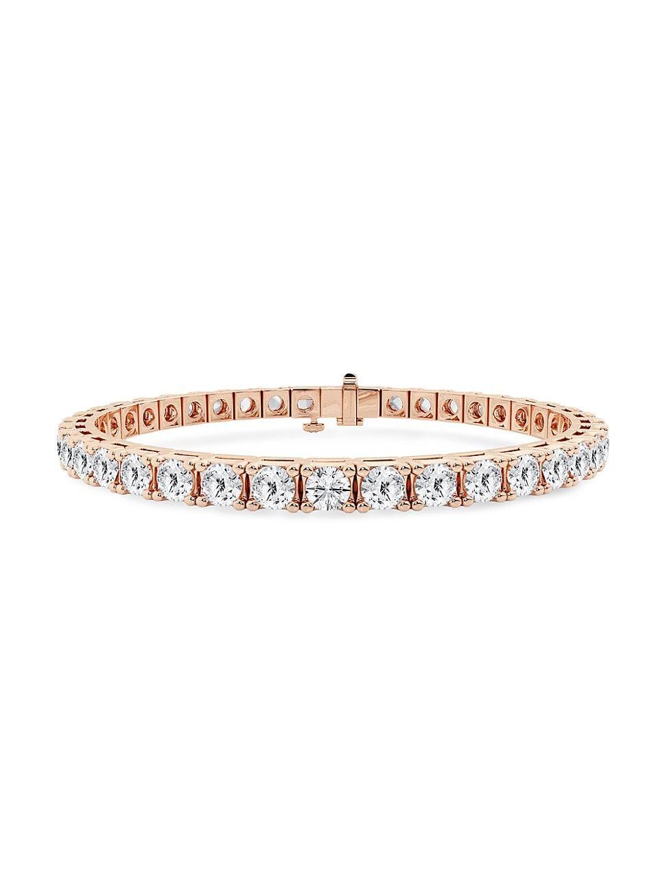 Womens 14K Rose Gold & Round Lab-Grown Diamond 4-Prong Tennis Bracelet/1.00-10.00 TCW Product Image