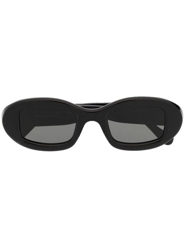 RETROSUPERFUTURE Oval Frame Sunglasses In Black Product Image