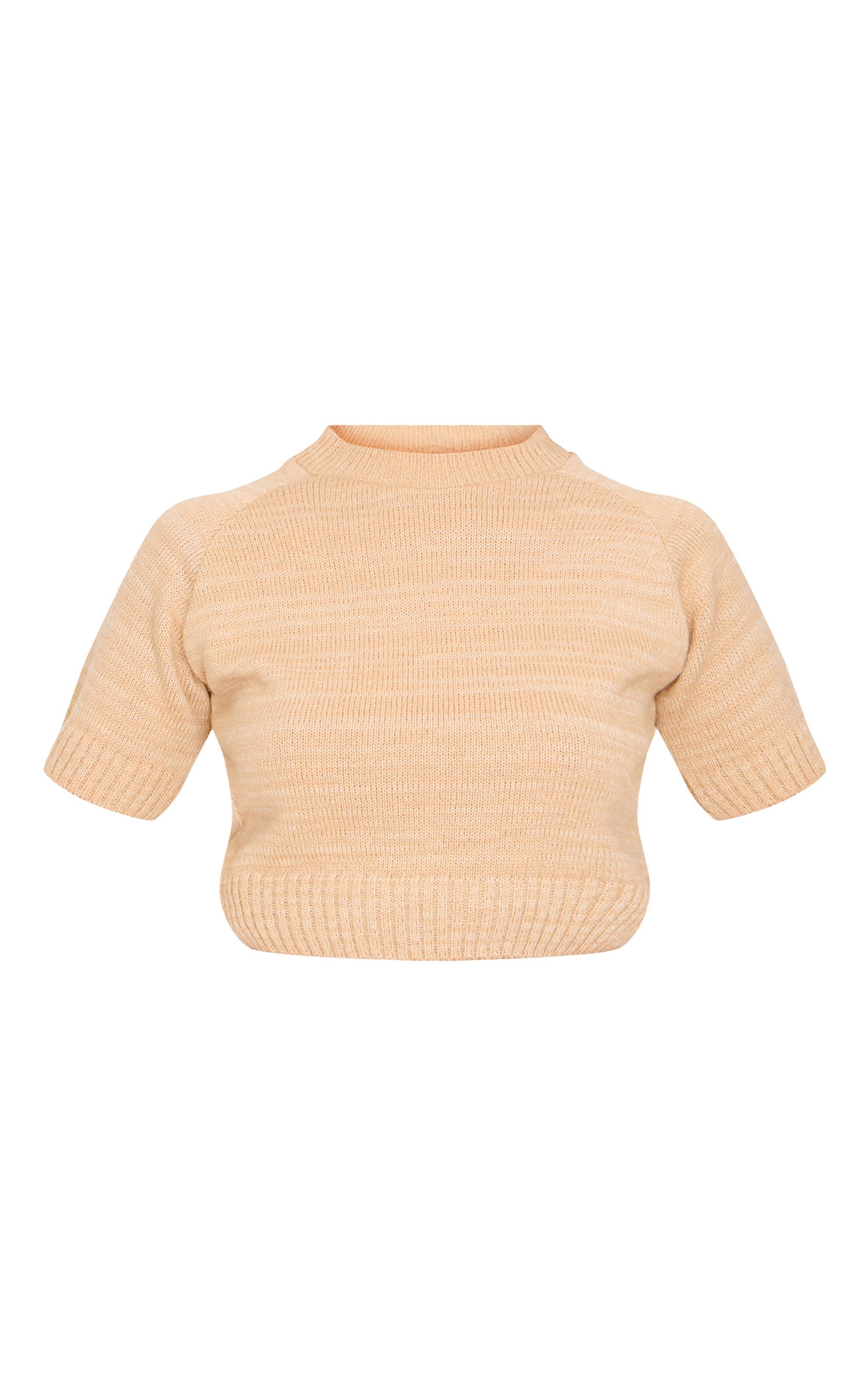 Oatmeal Knit T Shirt Product Image