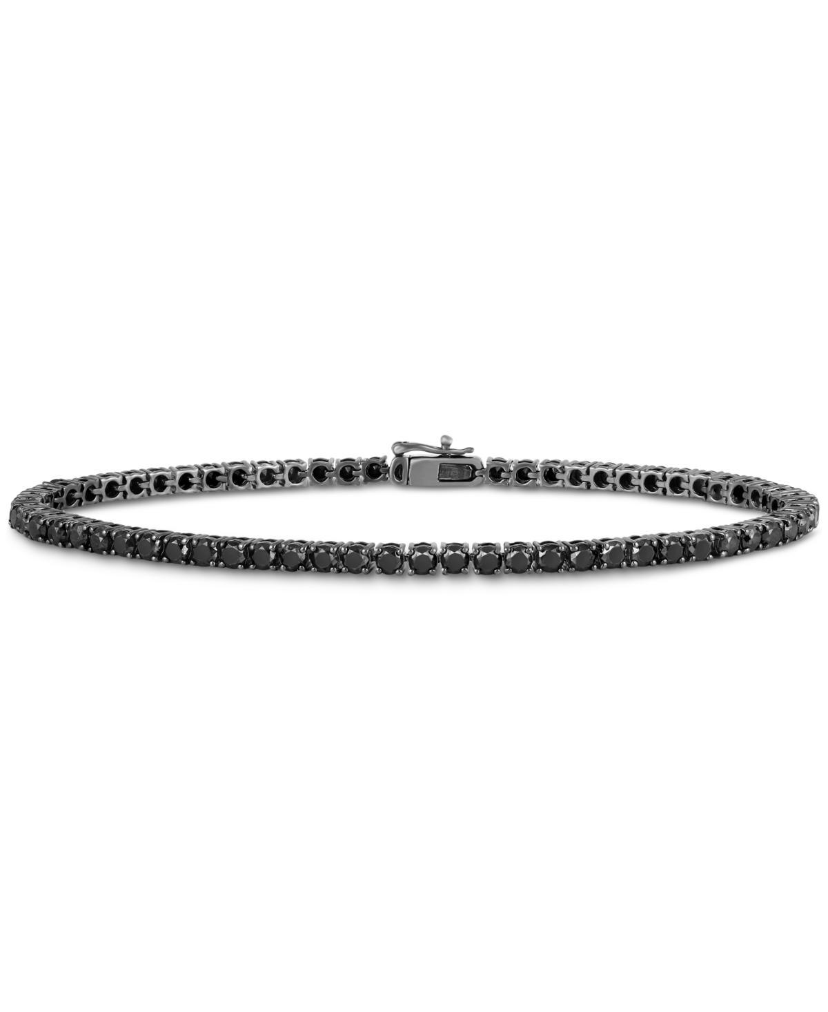 Mens Black Diamond Tennis Bracelet (8 ct. t.w.) Rhodium-Plated Sterling Silver - Black Product Image