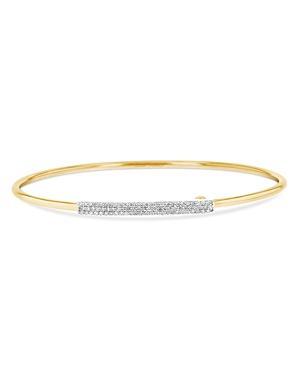 Womens Affair 14K Yellow Gold & Diamond Wire Strap Bracelet Product Image