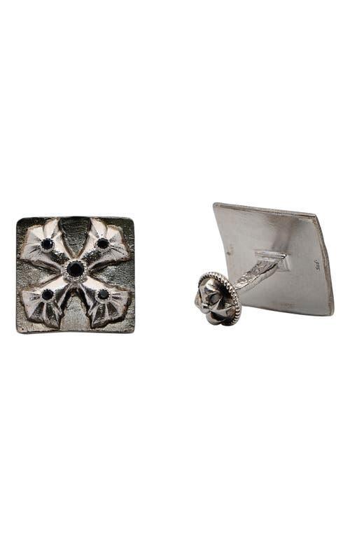 Mens Romero Blackened Square Maletese Cross Cufflinks Product Image