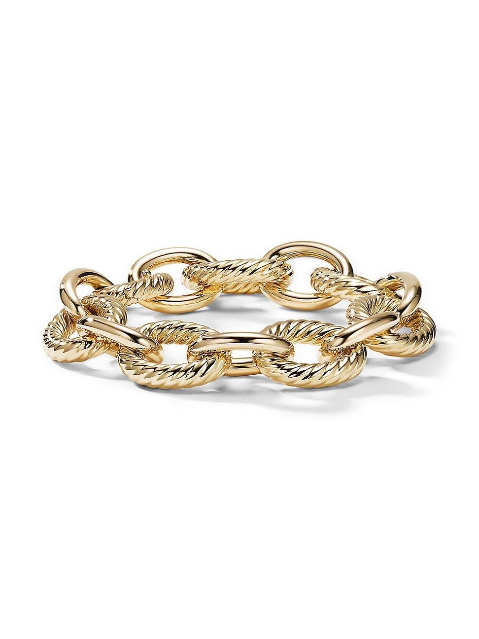 Womens Oval Link Chain Bracelet in 18K Yellow Gold, 17MM Product Image