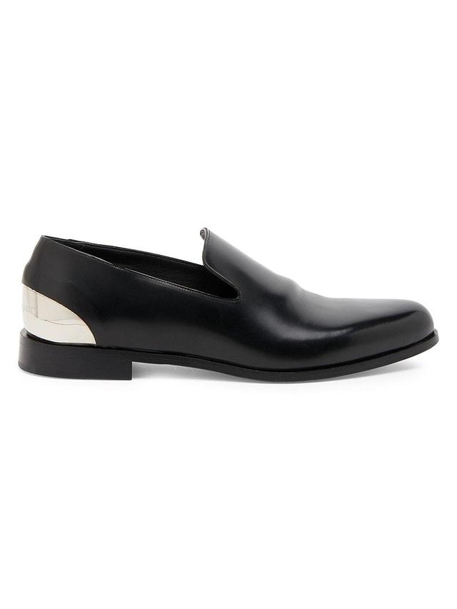 Mens Metal Heel Leather Loafers Product Image