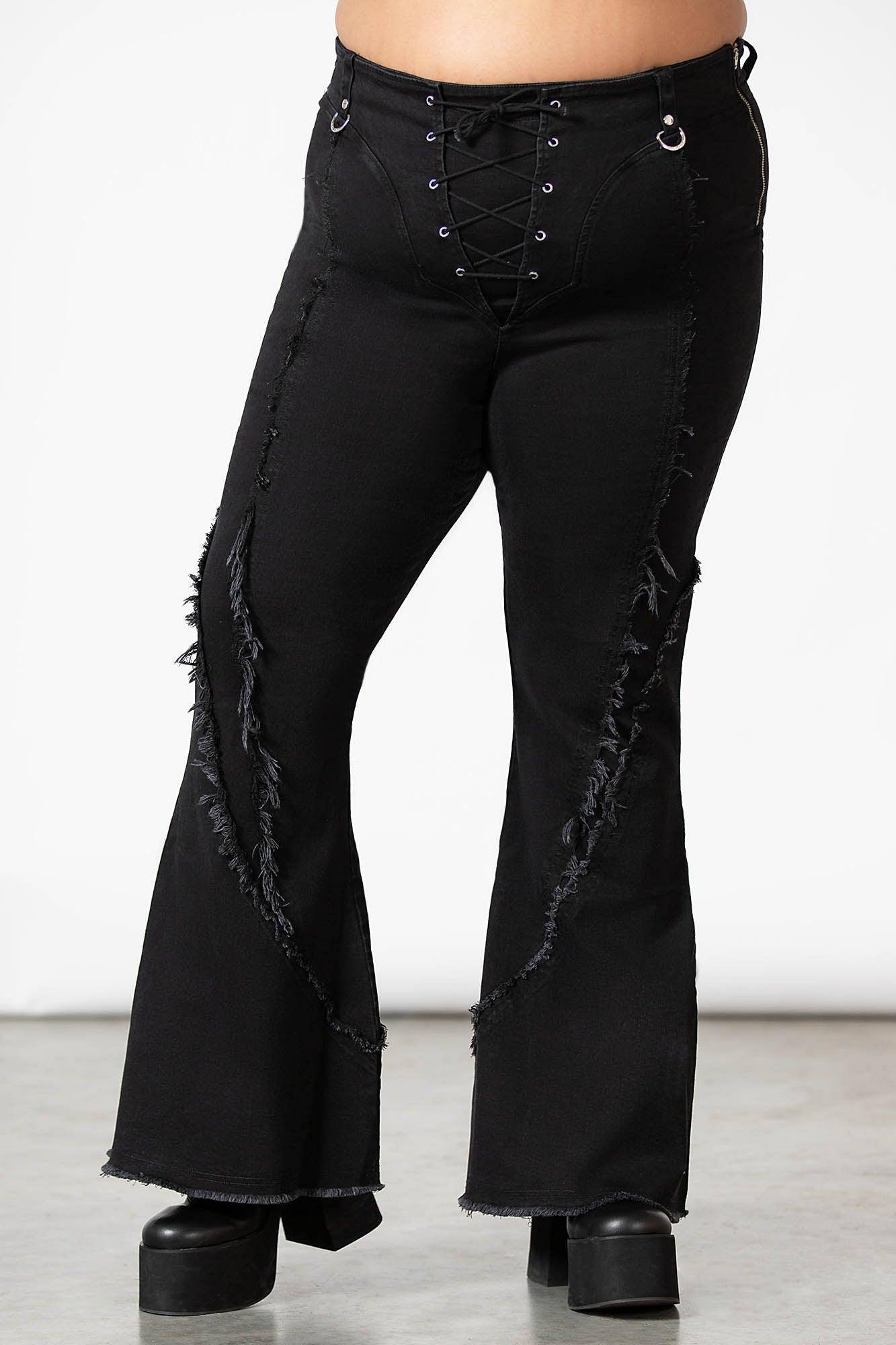 Dasia Lace-Up Bell Bottoms [PLUS] Female Product Image