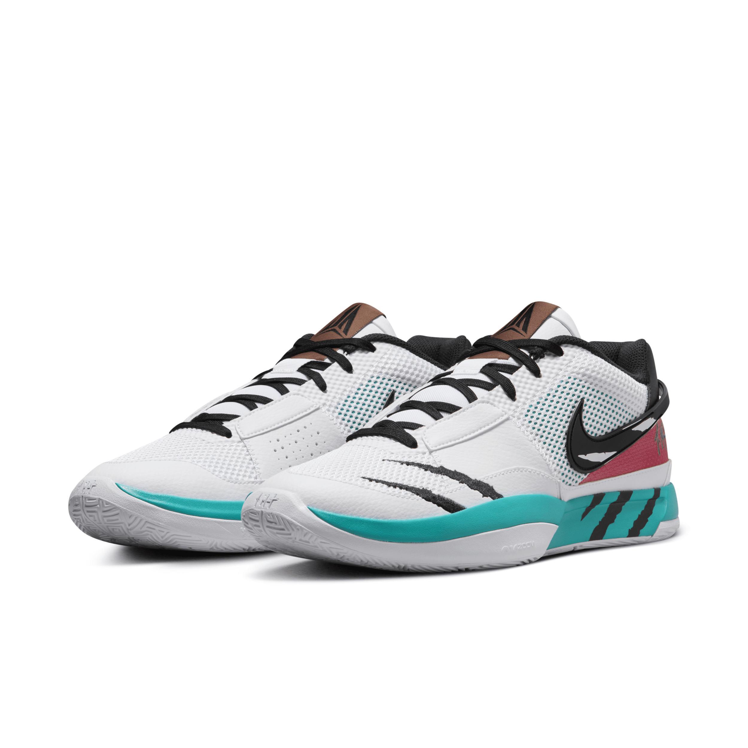 Nike Mens Ja Morant Nike JA 1 Scratch - Mens Basketball Shoes White/Black/Green Product Image