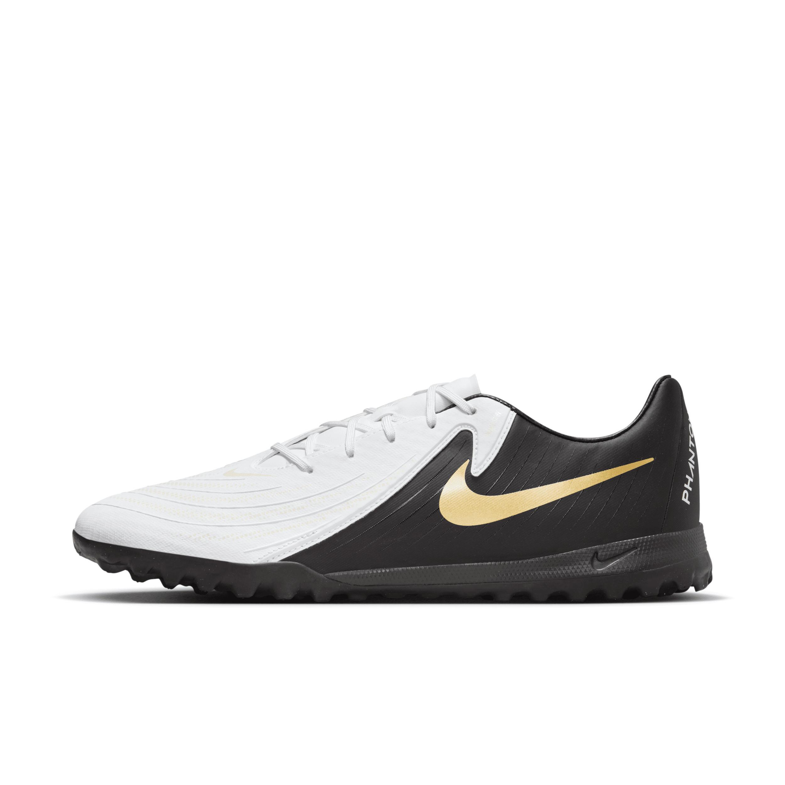 Nike Mens Phantom GX II Academy TF - Soccer Shoes White/Metallic Gold/Black Product Image