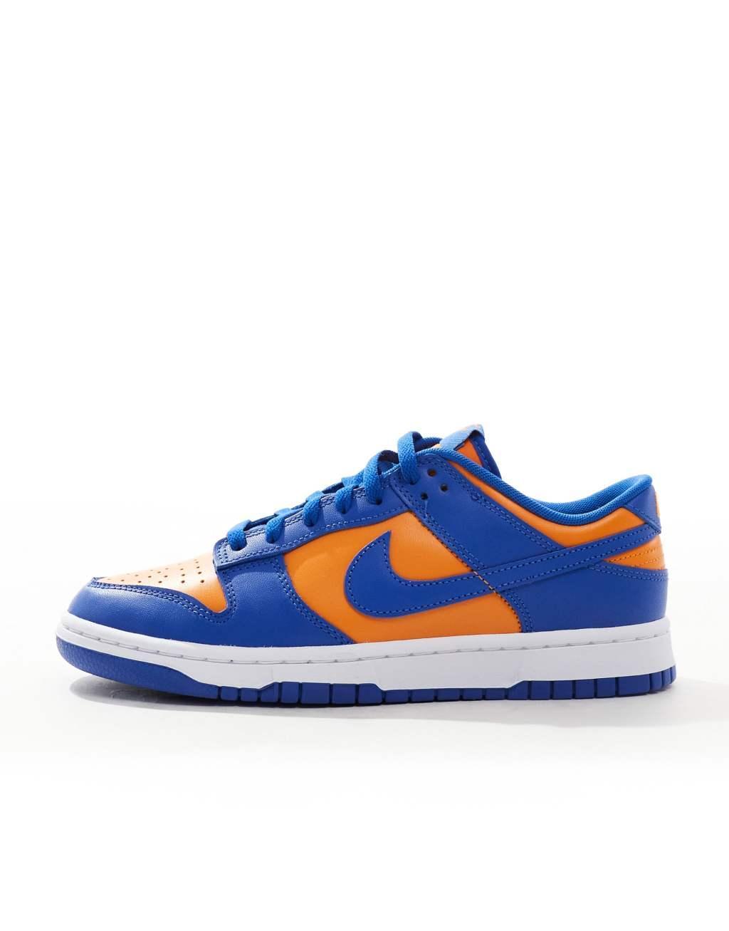 Nike Dunk Low Retro sneakers in blue and orange Product Image