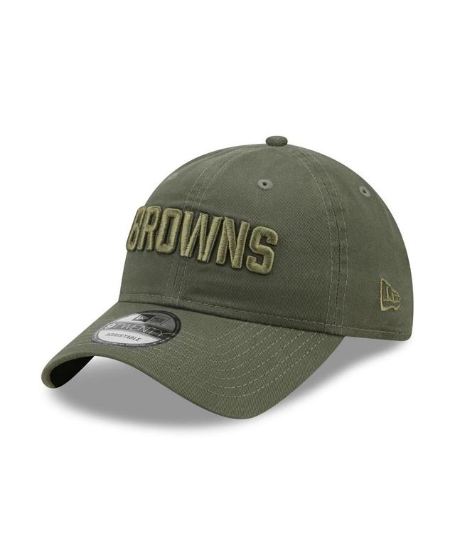 Mens New Era Olive Cleveland Browns Core Classic 2.0 Tonal 9TWENTY Adjustable Hat Product Image